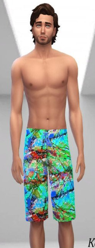模拟人生4男士的彩色泳裤MOD