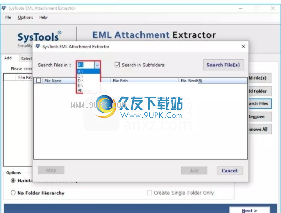SysTools EML Attachment Extractor