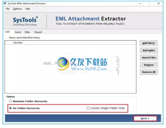 SysTools  EML  Attachment  Extractor