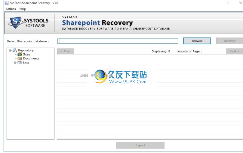 SysTools SharePoint Recovery