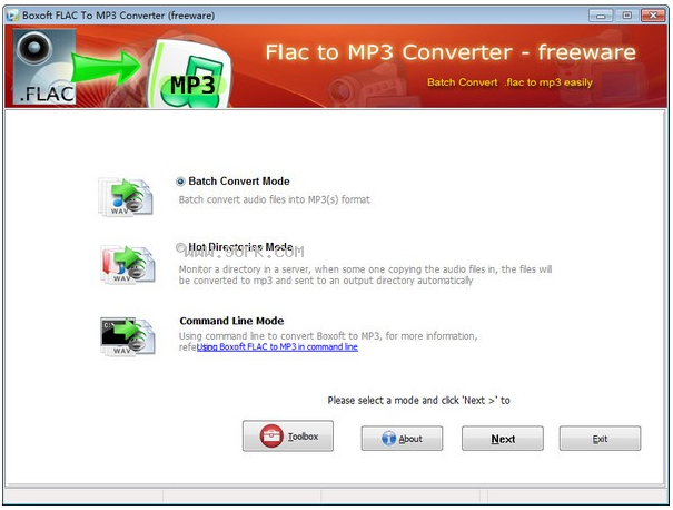 Boxoft free Flac to MP3 Converter截图（1）