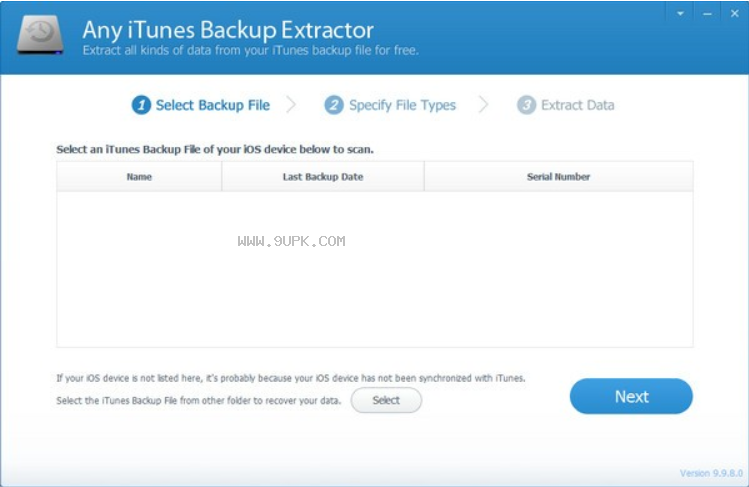Any iTunes Backup Extractor截图（1）