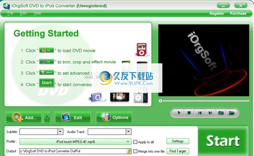 iOrgSoft DVD to iPod Converter