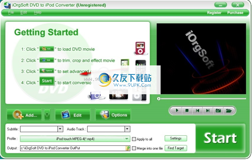 iOrgSoft DVD to iPod Converter