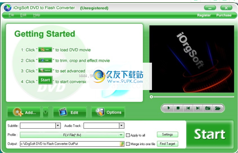 iOrgSoft DVD to Flash Converter
