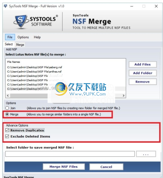 SysTools NSF Merge