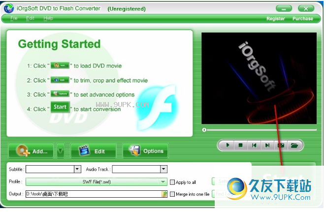 iOrgSoft DVD to Flash Converter截图（2）