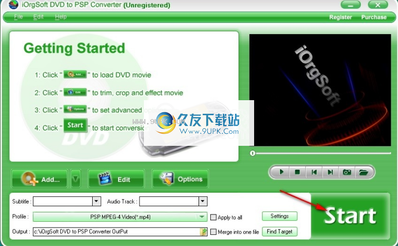 iOrgSoft DVD to PSP Converter