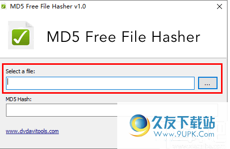 MD5 Free File Hasher