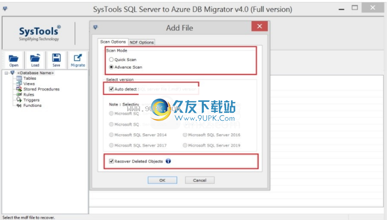 SysTools SQL Server to Azure DB Migrator