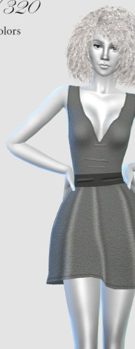 模拟人生4女性v领褶皱吊带连衣裙MOD截图（1）