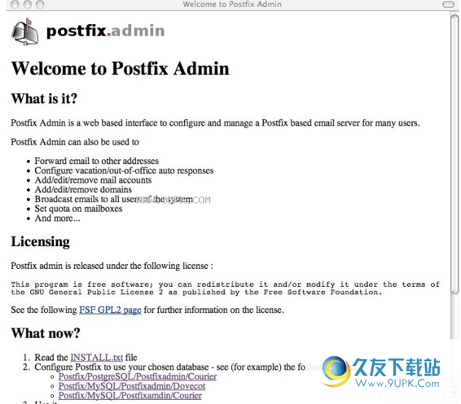 Postfix Admin