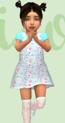 模拟人生4幼儿可爱的吊带长裙MOD截图（1）