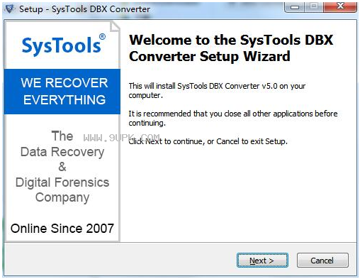 SysTools DBX Converter截图（1）