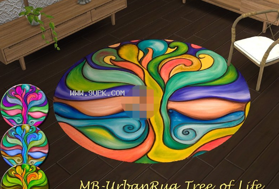 模拟人生4现代装饰彩色地毯MOD
