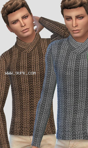 模拟人生4男士瘦身针织毛衣MOD