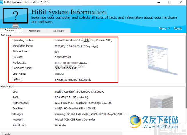 HiBit system information