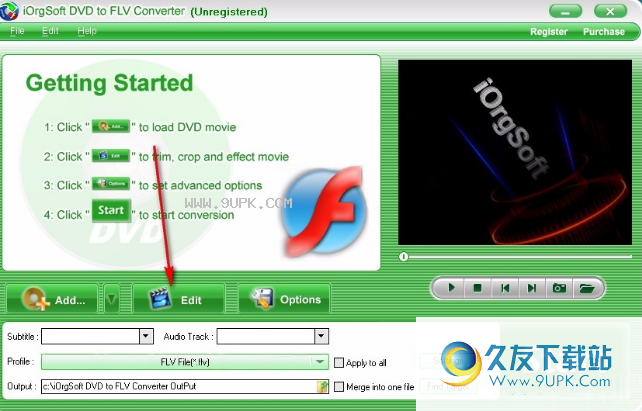 iOrgSoft  DVD  to  FLV  Converter
