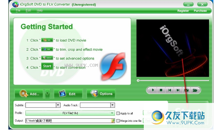 iOrgSoft  DVD  to  FLV  Converter