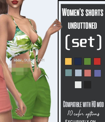 模拟人生4女性未系扣短裤MOD