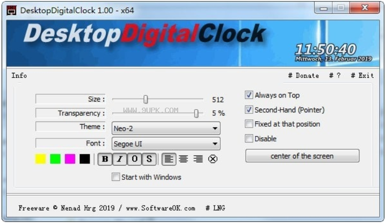 DesktopDigitalClock截图（2）