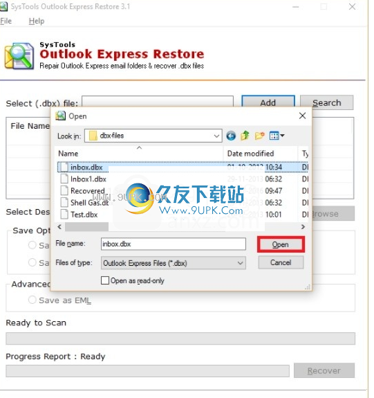 SysTools Outlook Express Restore