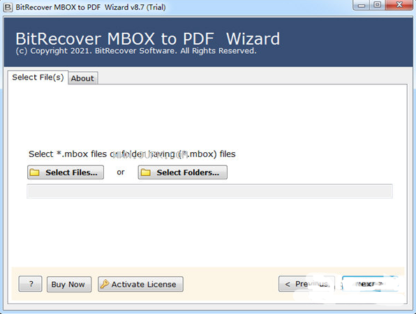 BitRecover MBOX to PDF Wizard截图（1）