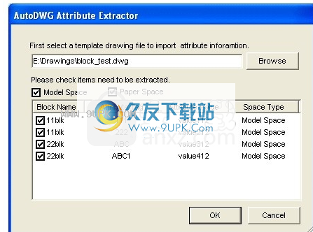 AutoDWG  Attribute  Extractor