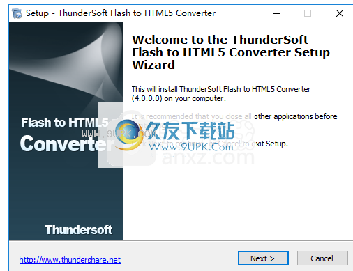 ThunderSoft Flash to HTML5 Converter