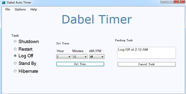 Dabel Auto Timer 1.0免安装版[电脑定时关机软件]截图（1）