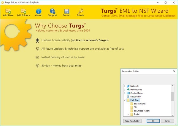 Turgs EML to NSF Wizard(EML到NSF转换软件)截图（1）