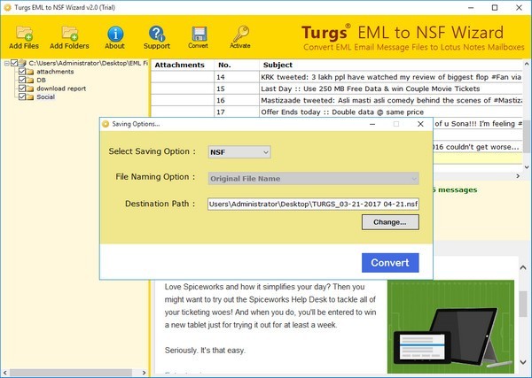 Turgs EML to NSF Wizard(EML到NSF转换软件)