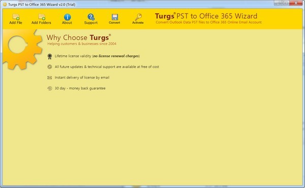 Turgs PST to Office 365 Wizard(PST到Office 365迁移工具)截图（1）