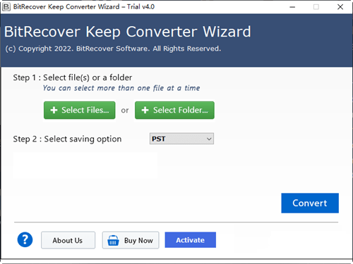 BitRecover Keep Converter Wizard(文件格式轉換軟件)