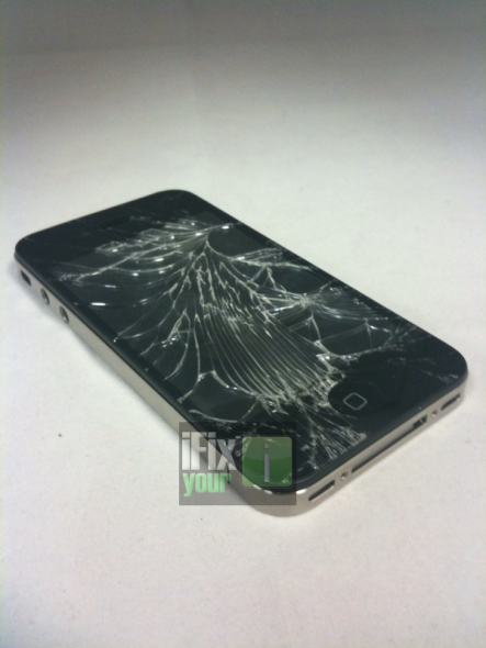 破裂的iPhone玻璃外壳
