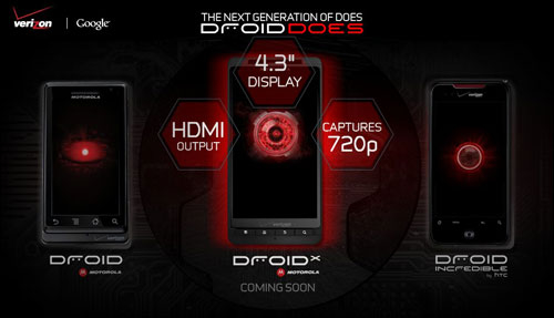 摩托罗拉Droid X出现在Verizon官网上