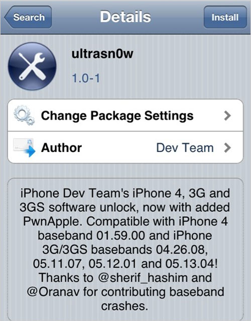 iPhone 4解锁工具ultrasn0w发布