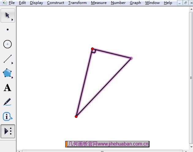 几何画板怎么画30°的直角三角形？