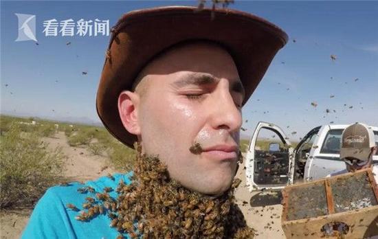 男子真人秀“作死”挑战3000蜜蜂爬脸 秒变香肠嘴