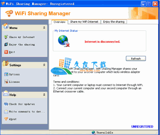 【WIFI共享管理程序】WiFi Sharing Manager下载v2.0.0.0英文版