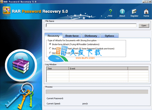 【压缩文件密码破解】RAR Password Recovery下载V5.00英文版