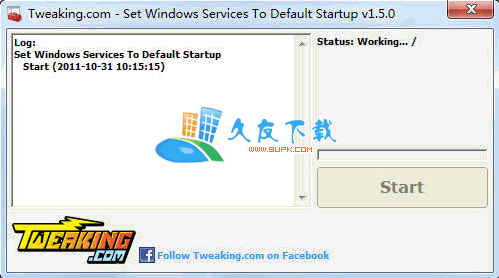【系统服务恢复软件】Set Windows Services To Default Sta下载v1.5.0英文版截图（1）
