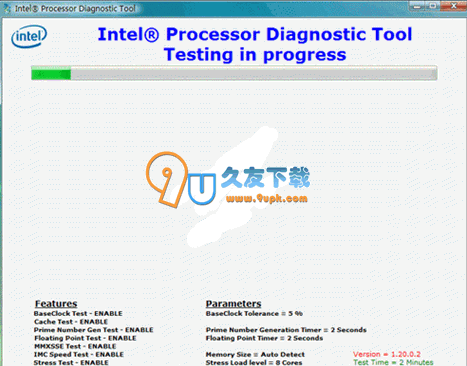 【CPU诊断程序】intel处理器诊断工具下载v1.42英文版截图（1）