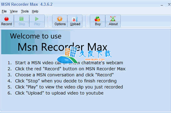 【Webcam视频录制器】MSN Recorder Max下载v4.3.6.2英文版截图（1）