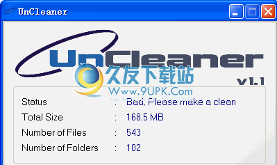 UnCleaner 1.1英文版_系统临时文件清除工具