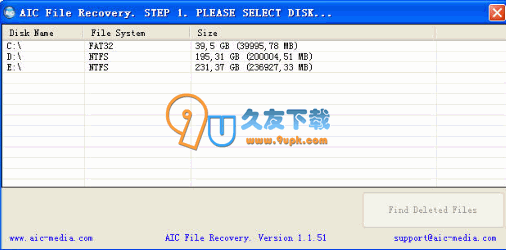 【AIC文件恢复】AIC File Recovery下载v1.2.7英文版
