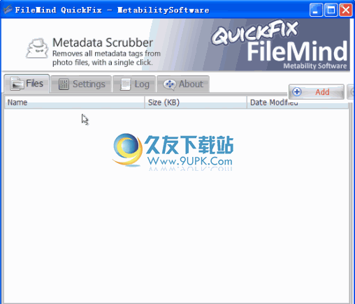 FileMind QuickFix下载1.0英文免安装版_批量删除照片EXIT信息截图（1）