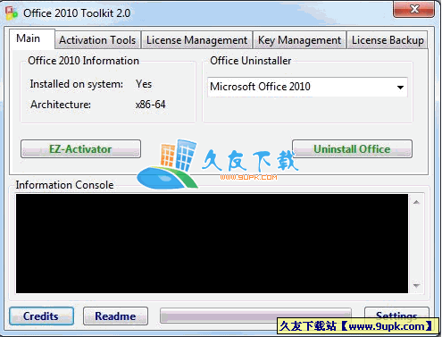 Office 2010 Toolkit 2.1 英文绿色版[office 2010 正版验证激活工具]截图（1）
