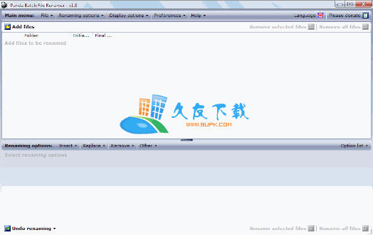 Panda Batch File Renamer 1.8 英文绿色版[熊猫批量文件重命名工具]截图（1）