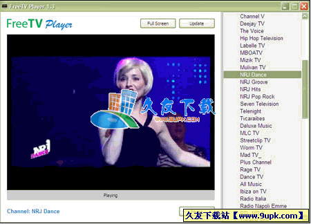 FreeTV Player 1.3 英文安装版[网络电视在线播放软件]